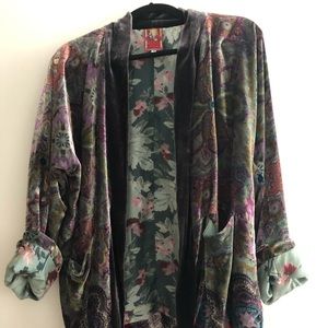 Johnny Was Velvet Reversible Blazer Jacket